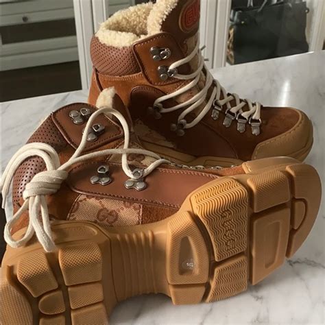 gucci flashtrek shearling-lined hiker boots|goat Gucci flashtrek shoes.